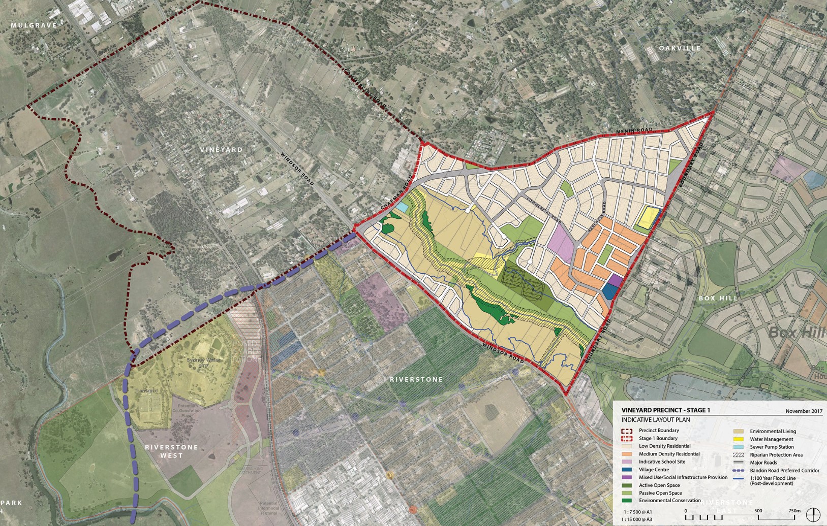 Vineyard Eastern Precinct (Stage1) Indicative Layout Plan